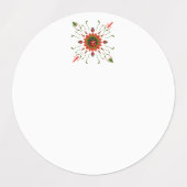 Christmas Ladybug Red White and Green Waterproof Labels (Design 2)