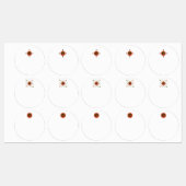 Christmas Ladybug Red White and Green Waterproof Labels (Vel)