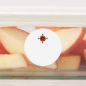 Christmas Ladybug Red White and Green Waterproof Labels (Aangebracht)