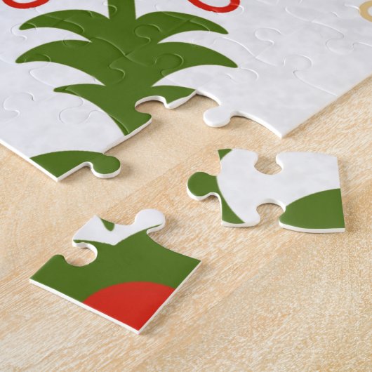 Christmas Ladybug Red White Green Hand-drawn Legpuzzel (Zijkant)