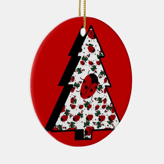 CHRISTMAS LADYBUGS KERAMISCH ORNAMENT (Rechts)