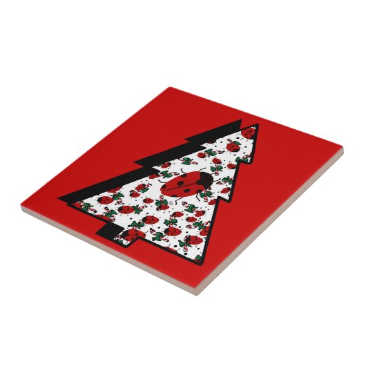 CHRISTMAS LADYBUGS TEGELTJE (Zijkant)