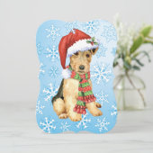 Christmas Lakeland Terrier Feestdagenkaart (Staand voorkant)