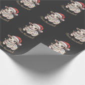 Christmas Lamb Funny Fleece Navidad Cadeaupapier (Hoek)