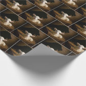 Christmas Lamb In a Manger With Lion Shadow Cadeaupapier (Hoek)