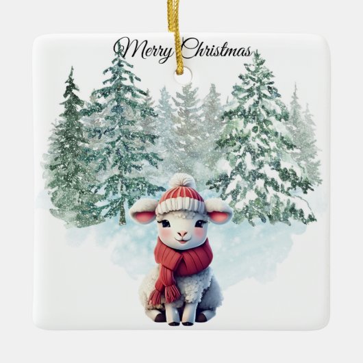 Christmas Lamb Ornament (Voorkant)