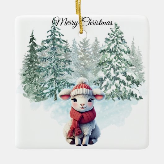 Christmas Lamb Ornament (Voorkant)