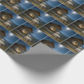 Christmas Lamb Watching the Nativity Scene Cadeaupapier (Hoek)