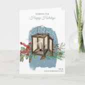 Christmas Lantern Clients Customer Employees Feestdagen Kaart (Voorkant)