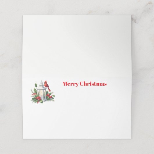 Christmas Lantern Plaatskaartje (Buitenkant ongevouwen)