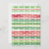 Christmas large red and green bow holiday party kaart (Achterkant)