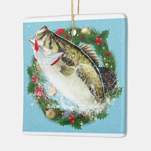 Christmas Largemouth Bass Keramisch Ornament (Links)