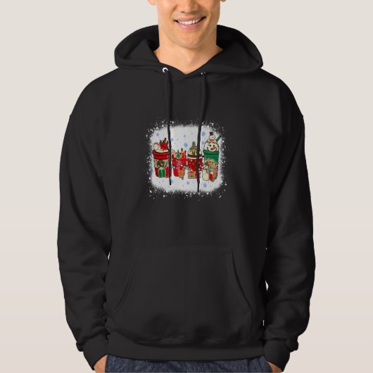 Christmas Latte Sweets Drinks Cup Winter Iced Coff Hoodie (Voorkant)