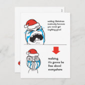 Christmas Le Me Memes Aangepaste tekst BEWERKBAAR Feestdagenkaart (Voorkant / Achterkant)