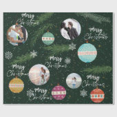 Christmas Leaf Snowflake Ornamenten Aangepaste naa Cadeaupapier (Vlak)