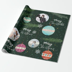 Christmas Leaf Snowflake Ornamenten Aangepaste naa Cadeaupapier