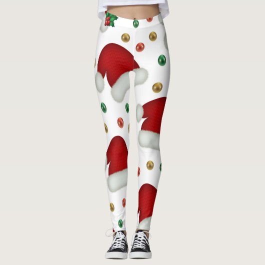 Christmas Leggings – Festive Holiday Pattern (Voorkant)