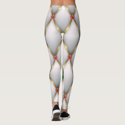 Christmas Leggings – Festive Holiday Pattern (Achterkant)