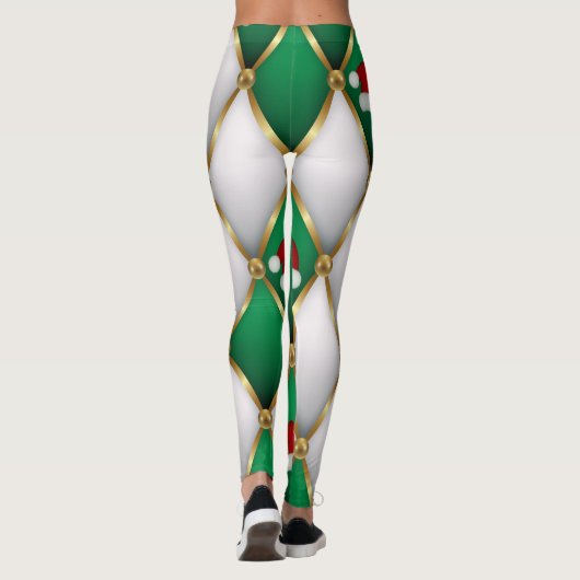 Christmas Leggings – Festive Holiday Pattern (Achterkant)