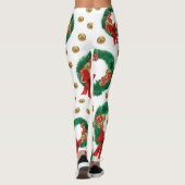Christmas Leggings – Festive Holiday Pattern  (Achterkant)