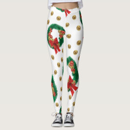Christmas Leggings – Festive Holiday Pattern 
