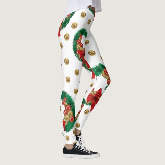 Christmas Leggings – Festive Holiday Pattern  (Rechts)