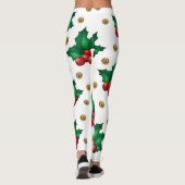 Christmas Leggings – Festive Holiday Pattern  (Achterkant)