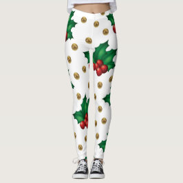 Christmas Leggings – Festive Holiday Pattern 