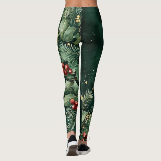 Christmas Leggings – Festive Holiday Pattern (Achterkant)