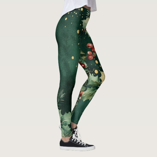 Christmas Leggings – Festive Holiday Pattern (Rechts)