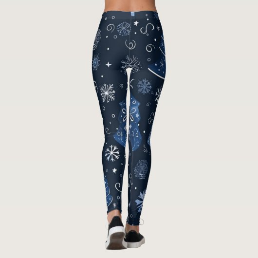 Christmas Leggings – Festive Holiday Pattern  (Achterkant)