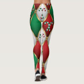 Christmas Leggings – Festive Holiday Pattern  (Achterkant)