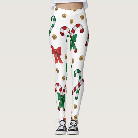 Christmas Leggings – Festive Holiday Pattern  (Voorkant)