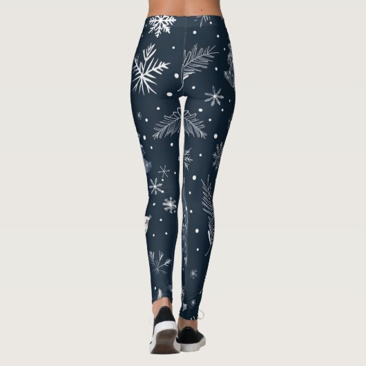 Christmas Leggings – Festive Holiday Pattern (Achterkant)