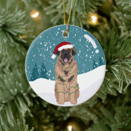 Christmas Leonberger   Keramisch Ornament