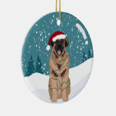 Christmas Leonberger Keramisch Ornament (Rechts)