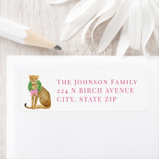 Christmas Leopard Etiket (Insitu)