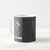 Christmas Let It Flow Cardiac Heart Funny Nurse Ho Koffiemok (Voorkant links)