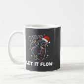Christmas Let It Flow Cardiac Heart Funny Nurse Ho Koffiemok (Links)