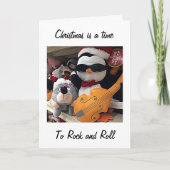 CHRISTMAS=LET ROCK/ROLL "SWEETHEART" FEESTDAGEN KAART (Voorkant)