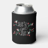 Christmas Let's Get Lit Rhinestone Mega Bling  Blikjeskoeler (Blikje Voorkant)