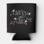 Christmas Let's Get Lit Rhinestone Mega Bling  Blikjeskoeler (Voorkant)
