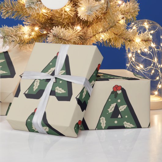 Christmas letter A Christmas Cadeaupapier (Feestdagen)