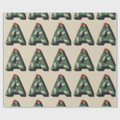 Christmas letter A Christmas Cadeaupapier (Vlak)