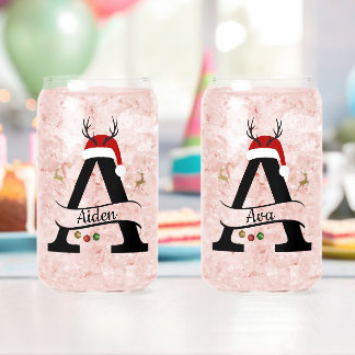 Christmas Letter A Initial – Festive Holiday Desig Blikvorm Glas