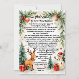 Christmas Letter From Santa Feestdagenkaart