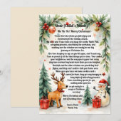 Christmas Letter From Santa Feestdagenkaart (Voorkant / Achterkant)