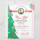 Christmas Letter from Santa Nice List Certificate (Achterkant)