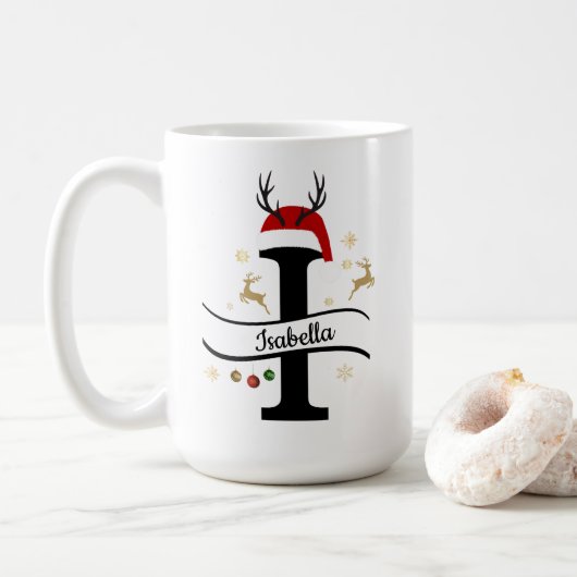 Christmas Letter I Alphabet Koffiemok (Met donut)
