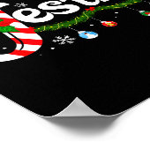 Christmas Letter J For Jesus Christian Candy Cane  Poster (Hoek)